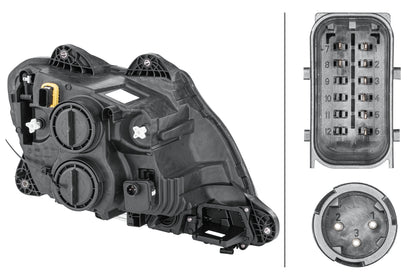 HELLA FF/Halogen-Headlight - left 1ED010116-531