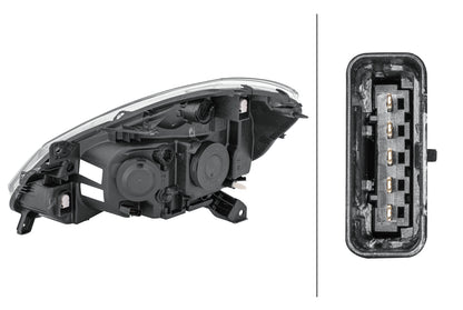 HELLA Halogen-Headlight - right - for e.g. Renault Clio III (BR0/1, CR0/1) 1EE354536-021