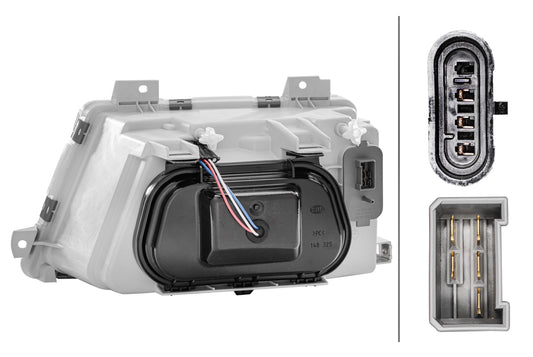 HELLA Halogen-Headlight - right - for e.g. Mercedes-Benz Vario Bus 1AH007774-021