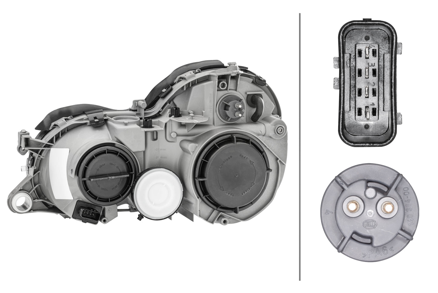 HELLA Halogen-Headlight - right - for e.g. Mercedes-Benz Clk (C208) 1D9007450-141