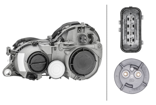 HELLA Halogen-Headlight - right - for e.g. Mercedes-Benz Clk (C208) 1D9007450-141