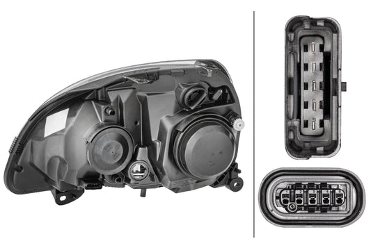 HELLA Xenon/Halogen-Headlight - right - for e.g. Renault Clio II (BB_, CB_) 1DL008461-781
