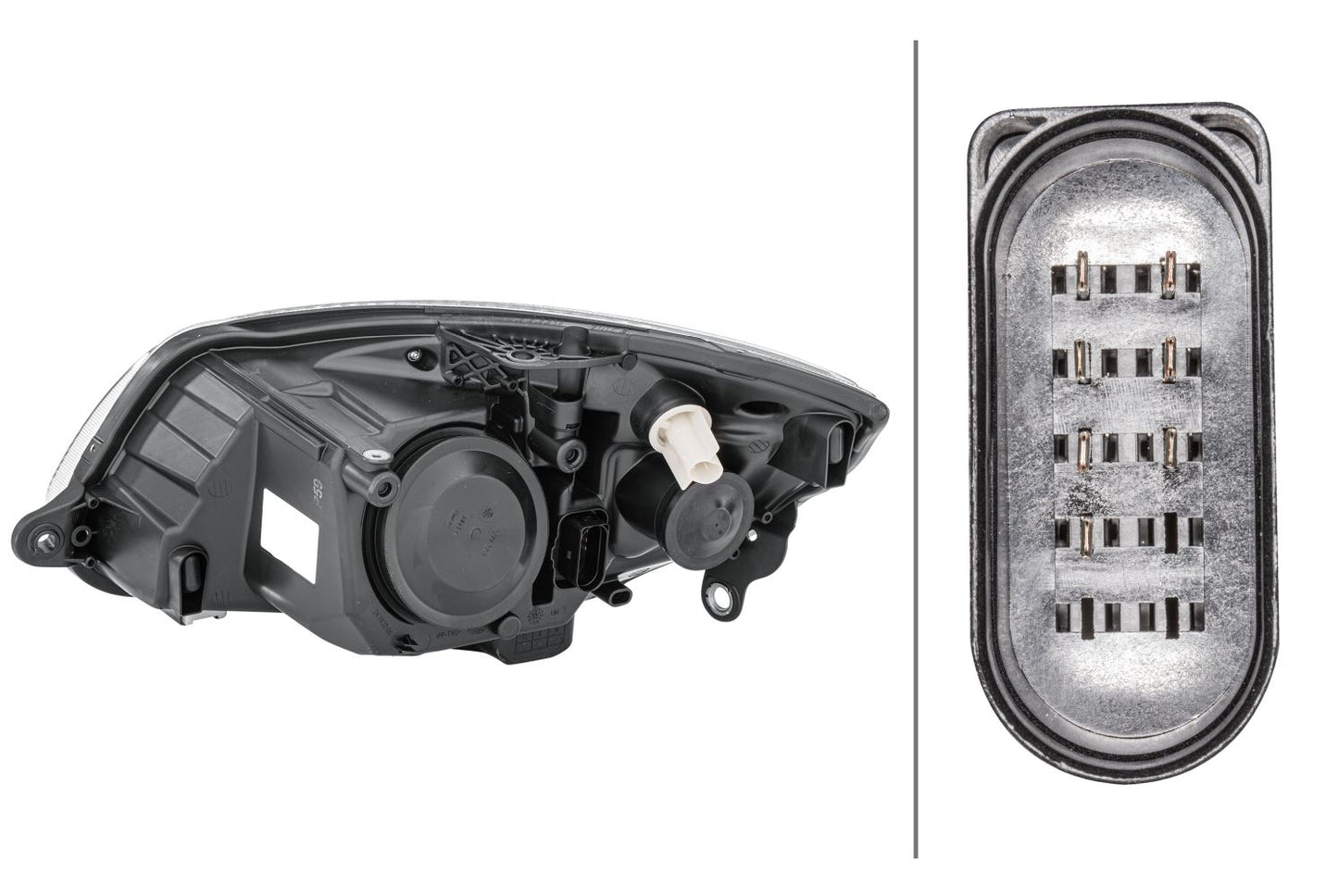 HELLA Halogen/Single Headlight/FF-Headlight - right - for e.g. Skoda Fabia II (542) 1ED247025-221