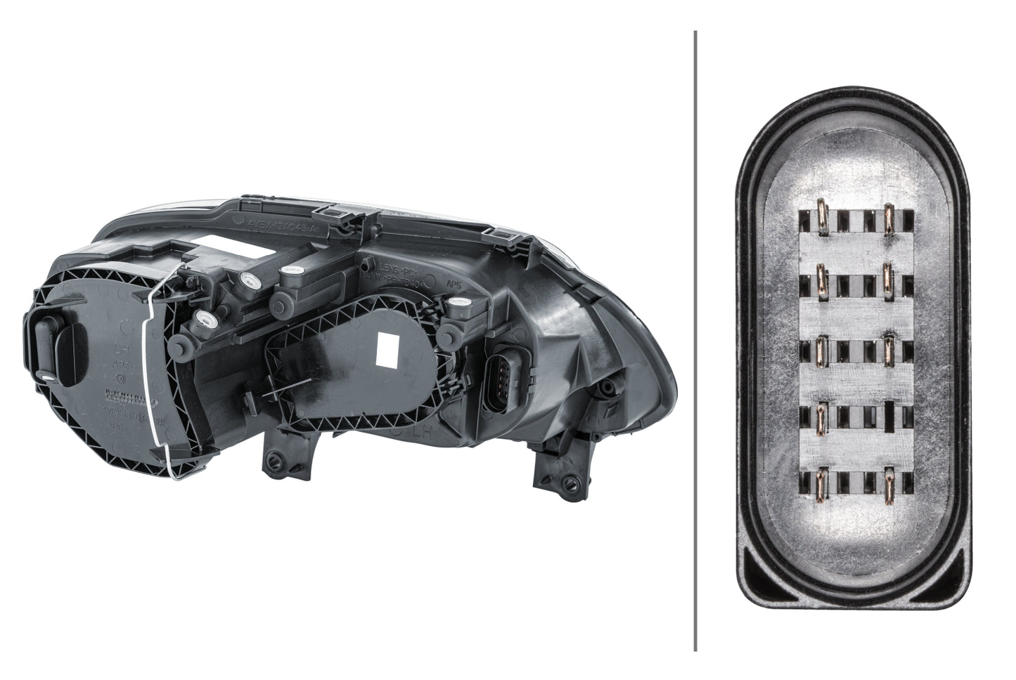 HELLA Halogen-Headlight - left - for e.g. VW Touran (1T1, 1T2) 1EE010203-011