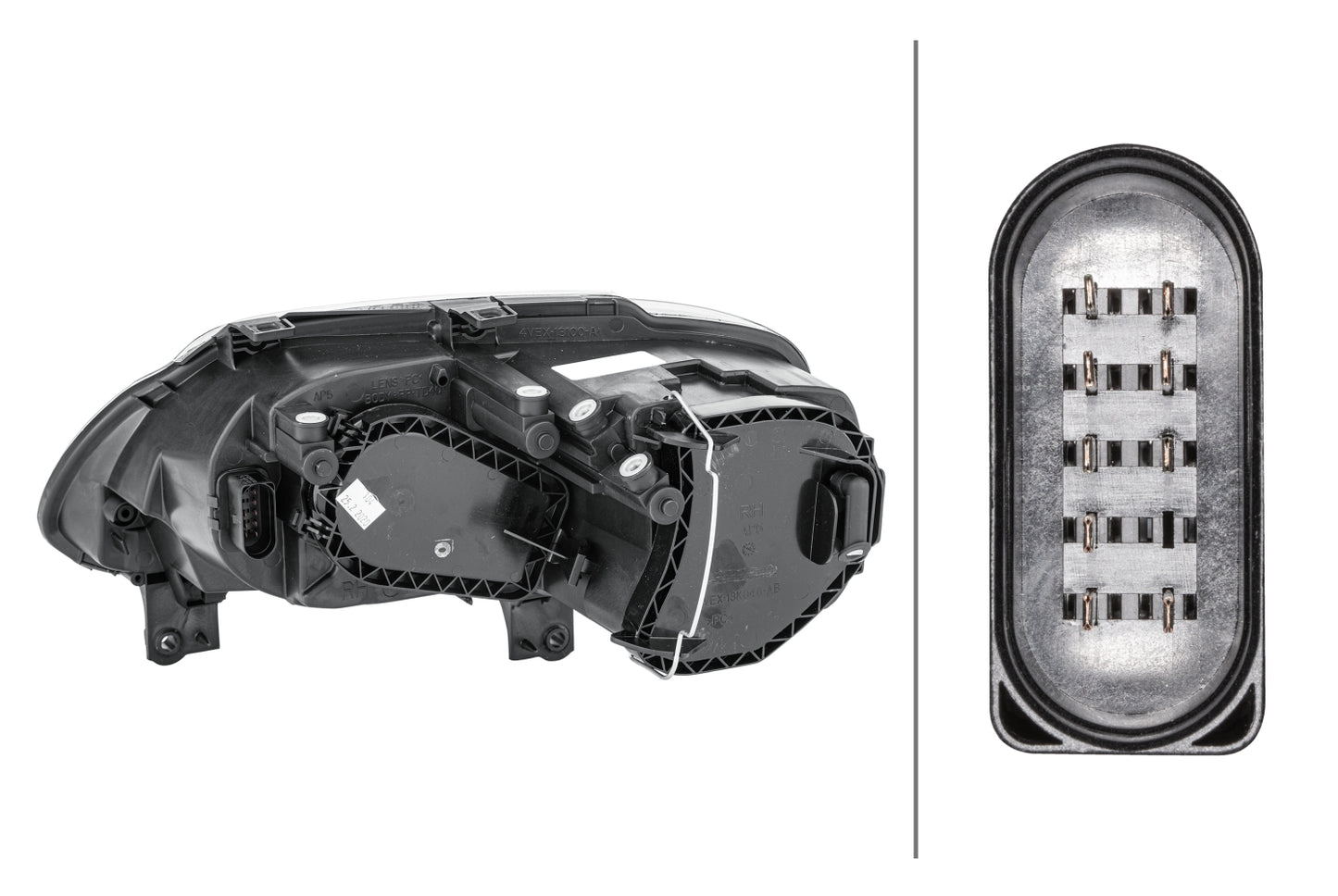 HELLA Halogen-Headlight - right - for e.g. VW Touran (1T1, 1T2) 1EE010203-021