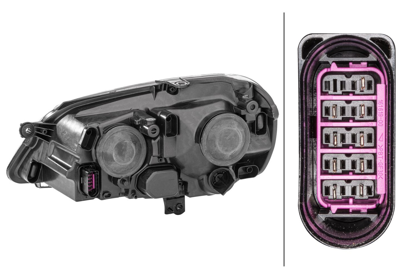 FF/Halogen-Headlight - right - for e.g. VW Polo (9N_)