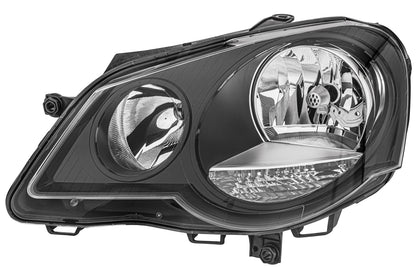 HELLA Halogen/FF-Headlight - left - for e.g. VW Polo (9N_) 1EE247019-211