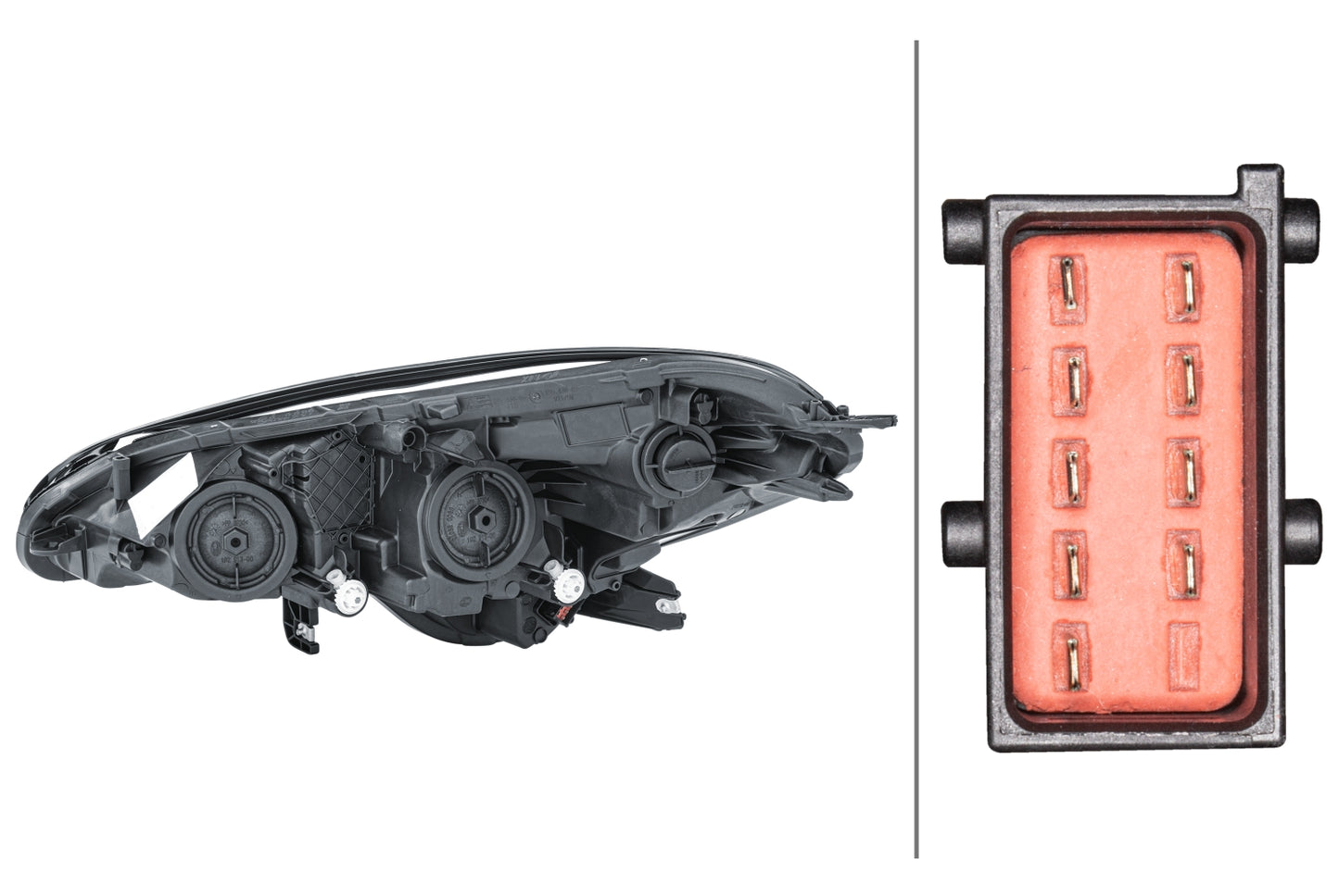 HELLA FF/Halogen-Headlight - right - for e.g. Opel Corsa E (X15) 1EF011830-021