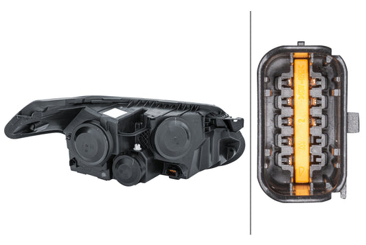 HELLA FF/Halogen-Headlight - left - for e.g. Citroën C3 Picasso (SH_) 1EG009767-011
