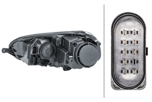 HELLA Halogen-Headlight - right - for e.g. VW Golf V (1K1) 1EG247007-621