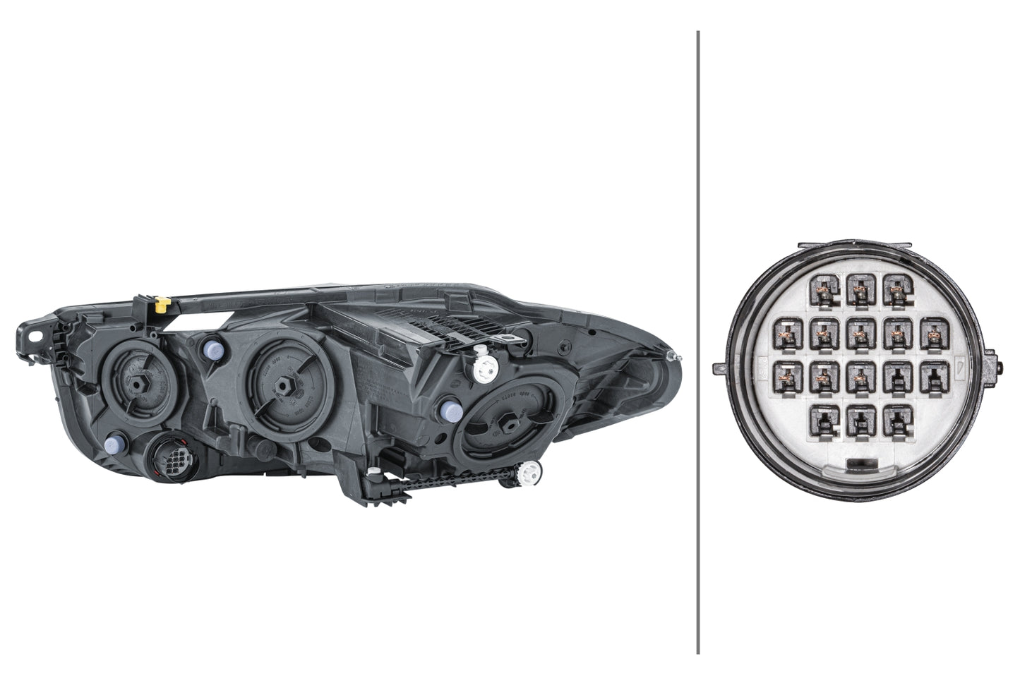 HELLA Halogen/FF/LED-Headlight - right - for e.g. Jaguar Xe (X760) 1EH011811-121