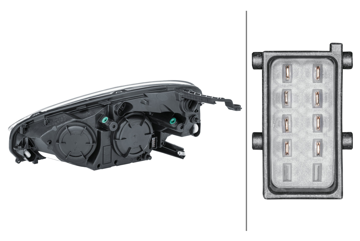 HELLA Bulb-Headlight - right - for e.g. Opel Adam (M13) 1EH354811-021