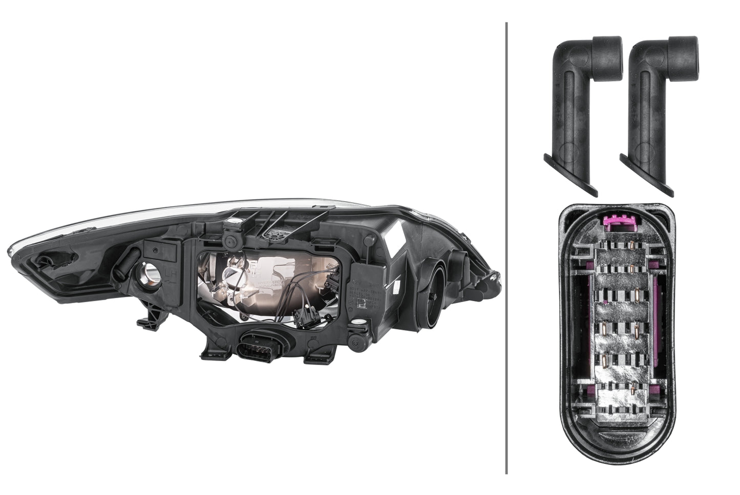 HELLA Halogen-Headlight - left - for e.g. Ford Mondeo IV Turnier (BA7) 1EB354996-011