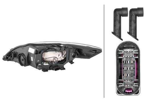 HELLA Halogen-Headlight - right - for e.g. Ford Mondeo IV Turnier (BA7) 1EB354996-021