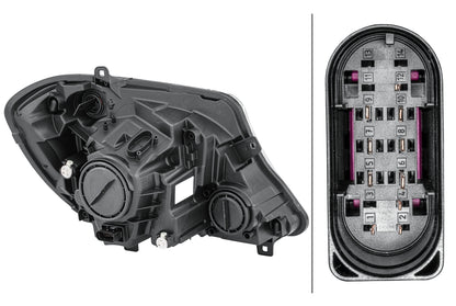 HELLA Halogen/FF-Headlight - left - for e.g. Mercedes-Benz Sprinter 3,5-T Box (906) 1ED011030-111