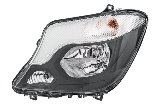 HELLA Halogen/FF-Headlight - left - for e.g. Mercedes-Benz Sprinter 3,5-T Box (906) 1ED011030-111