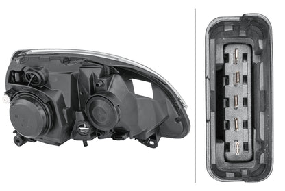 HELLA Halogen/Xenon-Headlight - left - for e.g. Renault Clio II (BB_, CB_) 1DL008461-771
