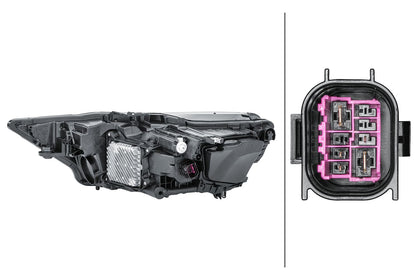 Matrix-Headlight - right - for e.g. Audi A6 Avant (4A5, C8)