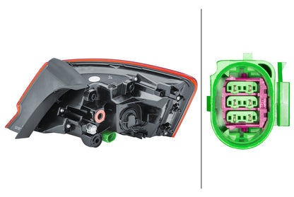 HELLA Rearlight - LED - Outer section - left - for e.g. Audi A3 (8V1, 8Vk) 2SD012831-031