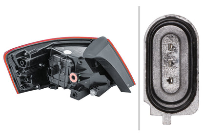 HELLA Rearlight - Halogen - Outer section - right - for e.g. Audi A3 (8V1, 8VK) 2SD012833-041