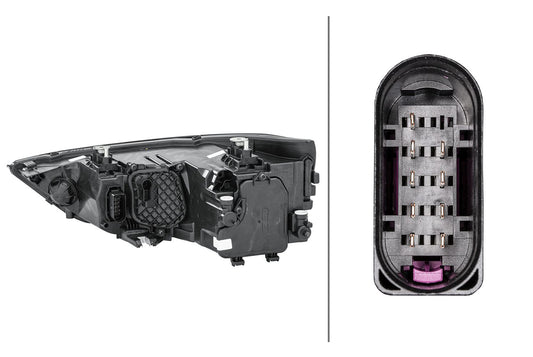 Halogen-Headlight - right - for e.g. Audi A1 Sportback (8XA, 8XF)