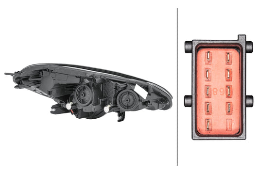 HELLA FF/LED/Halogen-Headlight - left - for e.g. Opel Corsa E (X15) 1EF011830-051