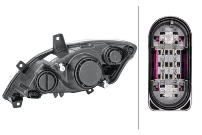 HELLA Halogen-Headlight - right - for e.g. Mercedes-Benz Vito / Mixto Box (W639) 1EG009627-021