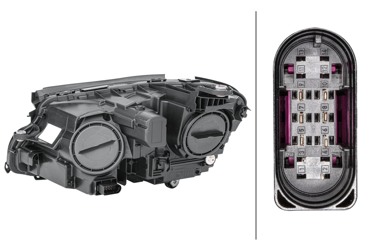 HELLA Halogen-Headlight - right - for e.g. Mercedes-Benz E-Class (W213) 1EG012076-061