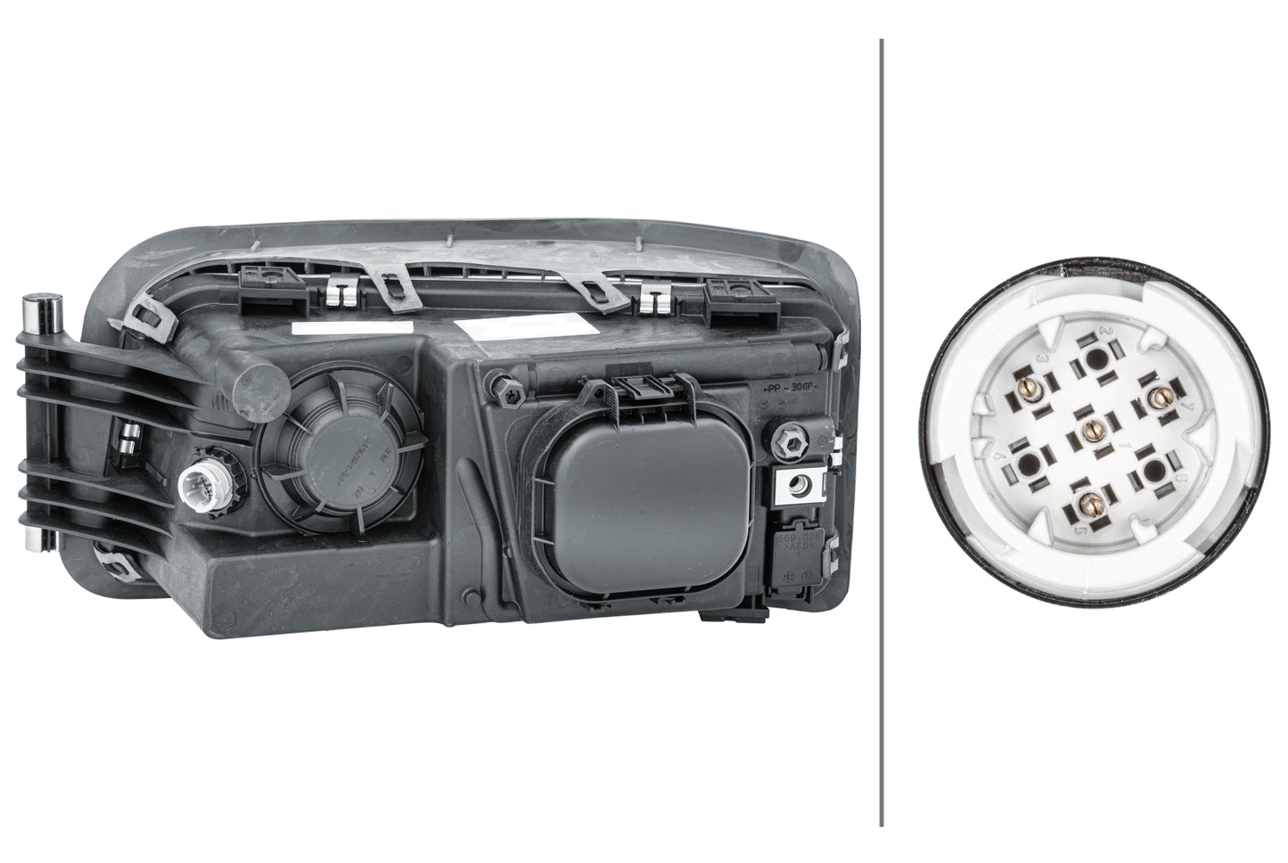 HELLA Halogen-Headlight - right 1EH354984-021