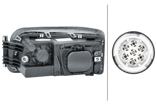 HELLA Halogen-Headlight - right 1EH354984-021