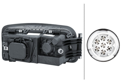 HELLA Halogen-Headlight - left 1EH354984-031