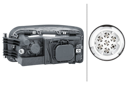 HELLA Halogen-Headlight - right 1EH354984-041