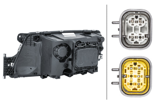 HELLA Halogen-Headlight - right 1EH354987-041