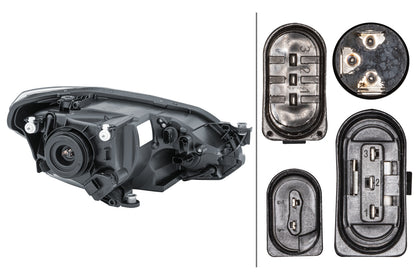 HELLA FF/Halogen-Headlight - left - for e.g. VW Up (121, 122, BL1, BL2) 1EJ010670-051