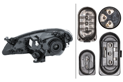 HELLA Halogen-Headlight - right - for e.g. Seat MII (KF1, KE1) 1EJ010671-021