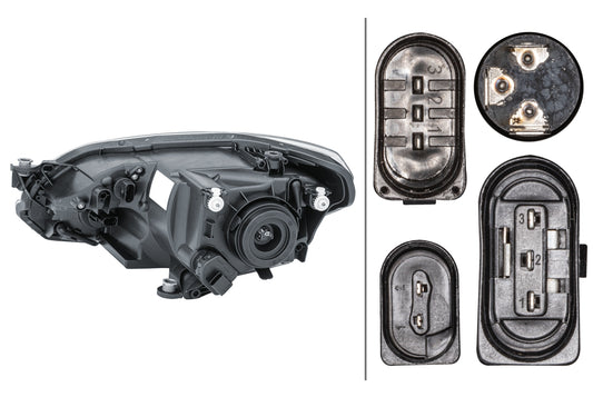 HELLA FF/Halogen-Headlight - right - for e.g. VW Up (121, 122, BL1, BL2) 1EJ010670-061