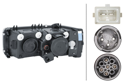 HELLA Halogen-Headlight - right 1EJ247046-021