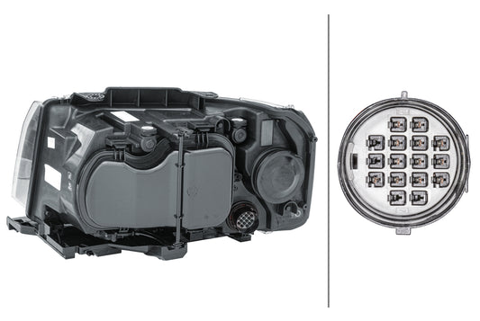 HELLA LED/Halogen-Headlight - right - for e.g. Land Rover Freelander 2 (L359) 1EJ354813-041