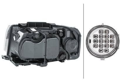 HELLA LED/Halogen-Headlight - right - for e.g. Land Rover Freelander 2 (L359) 1EJ354813-161