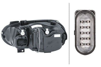 Halogen/DE/FF-Headlight - right - for e.g. VW Golf IV (1J1)