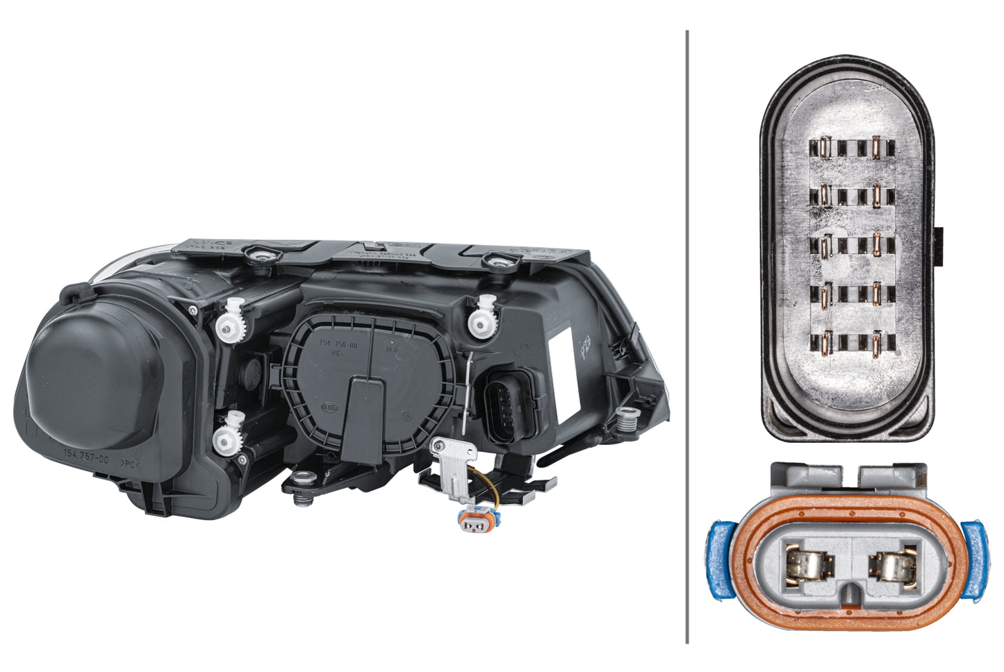 HELLA Halogen/Bi-Xenon-Headlight - left - for e.g. VW Passat Variant (3B6) 1EL008340-071