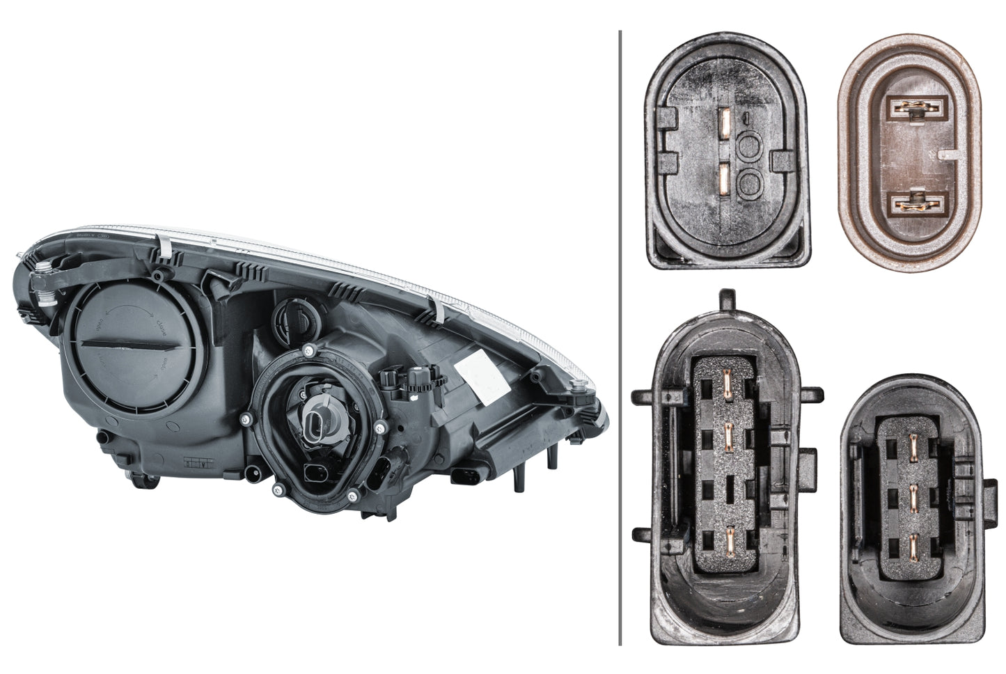 HELLA Halogen-Headlight - left - for e.g. Mercedes-Benz Slk (R171) 1EL008361-611