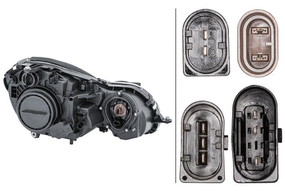HELLA Halogen-Headlight - left - for e.g. Mercedes-Benz E-Class (W211) 1EL008369-071