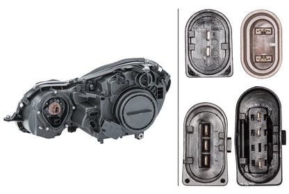 HELLA Halogen-Headlight - right - for e.g. Mercedes-Benz E-Class (W211) 1EL008369-081
