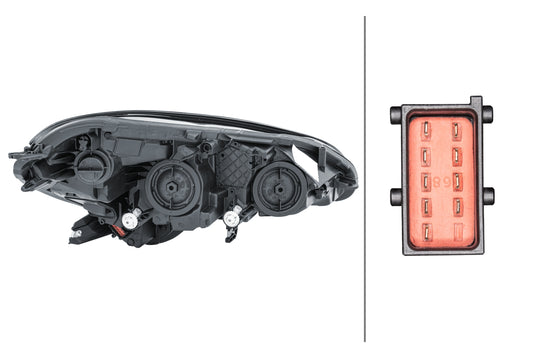HELLA Halogen/FF-Headlight - left - for e.g. Opel Corsa E (X15) 1EF011830-011