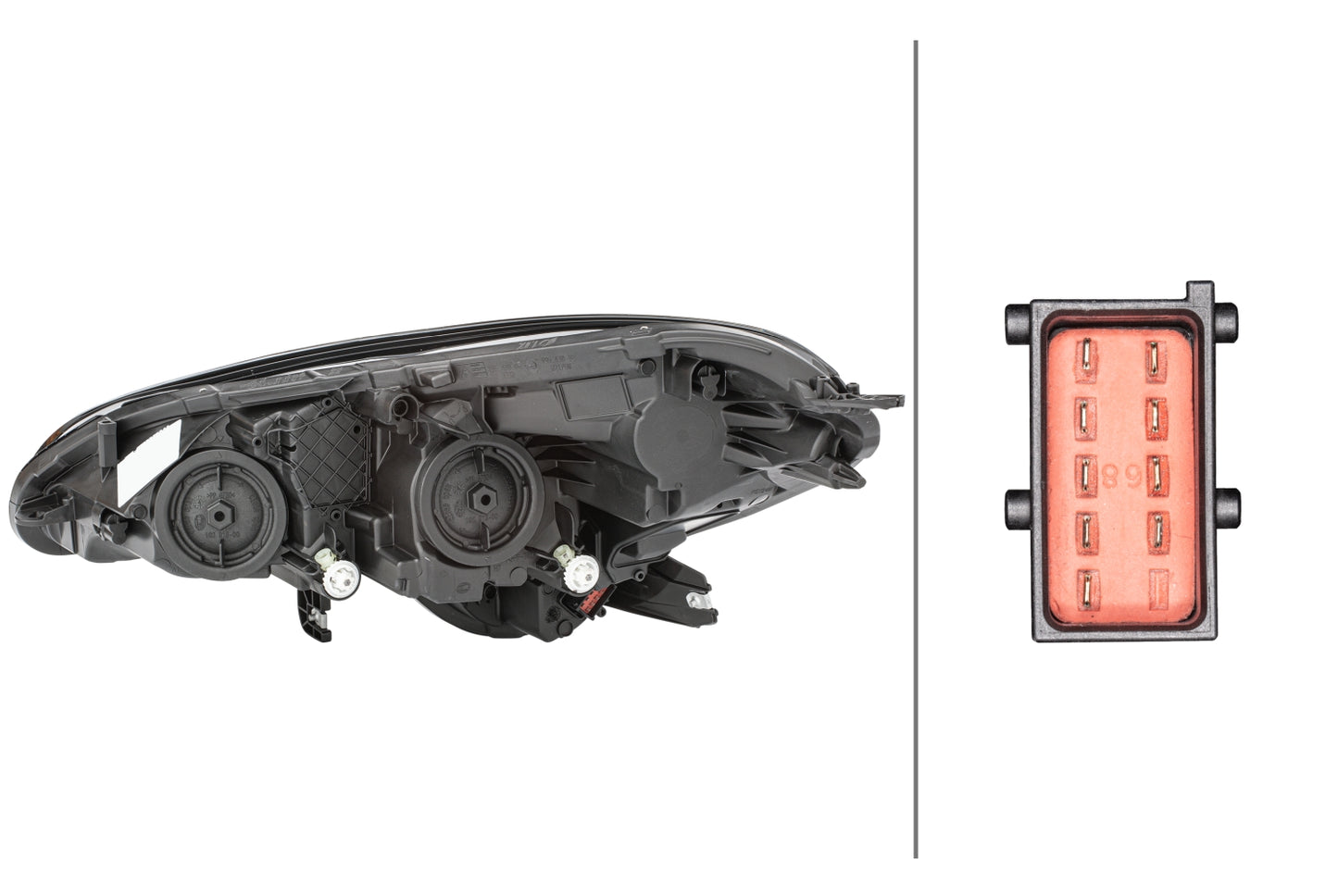 HELLA LED/Halogen-Headlight - right - for e.g. Opel Corsa E (X15) 1EF011830-061