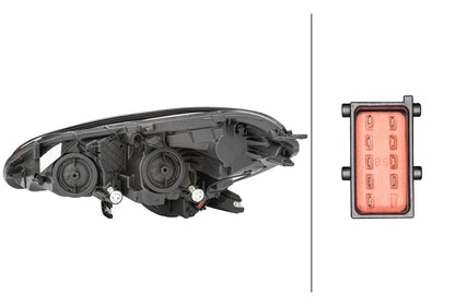 HELLA LED/Halogen-Headlight - right - for e.g. Opel Corsa E (X15) 1EF011830-061