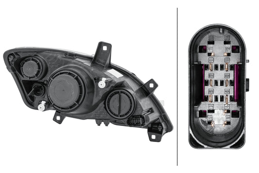 HELLA Halogen-Headlight - left - for e.g. Mercedes-Benz Vito / Mixto Box (W639) 1EG009627-011