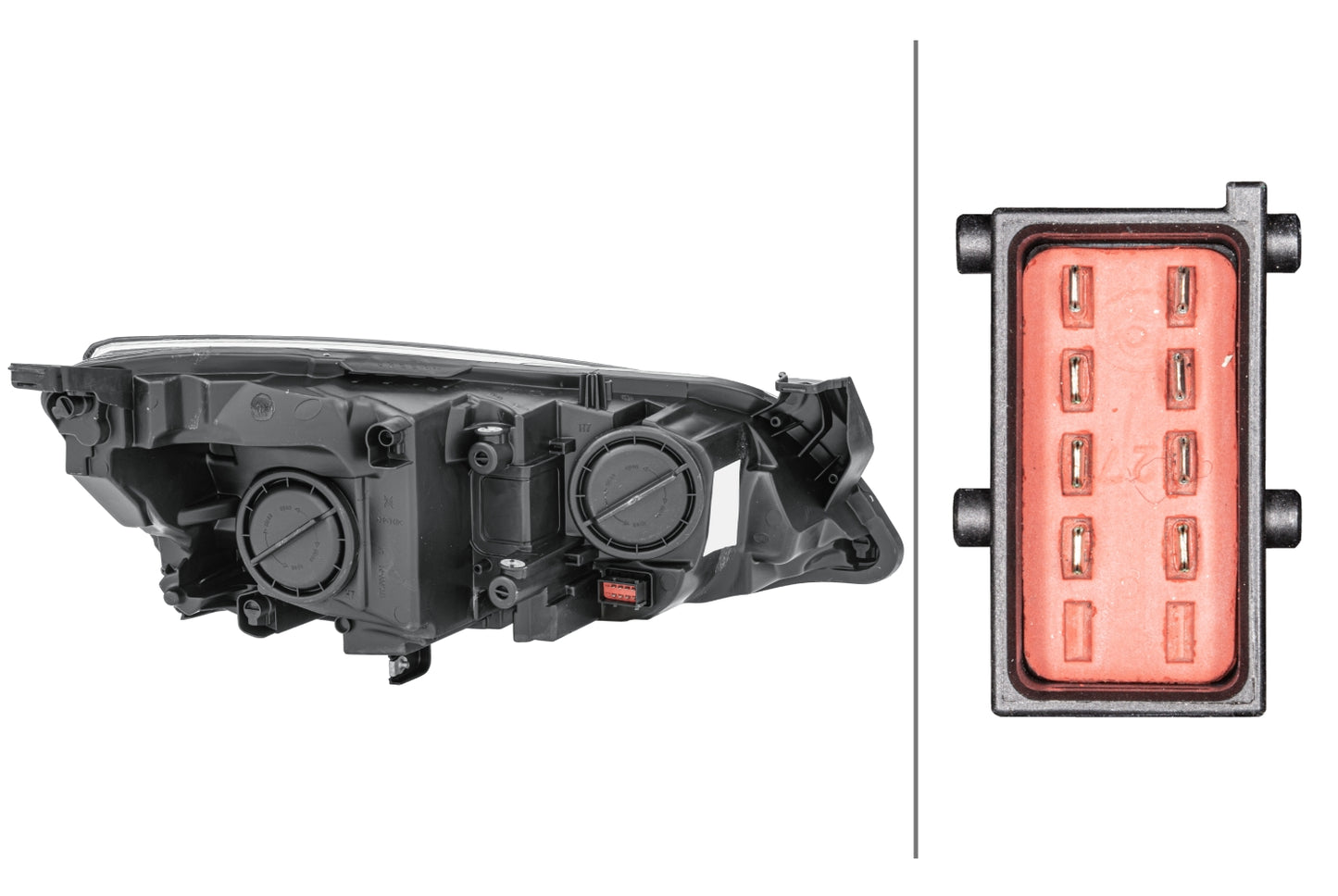 HELLA FF/Halogen-Headlight - left - for e.g. Opel Astra J (P10) 1EG010011-351
