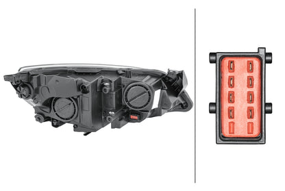 HELLA FF/Halogen-Headlight - left - for e.g. Opel Astra J (P10) 1EG010011-611